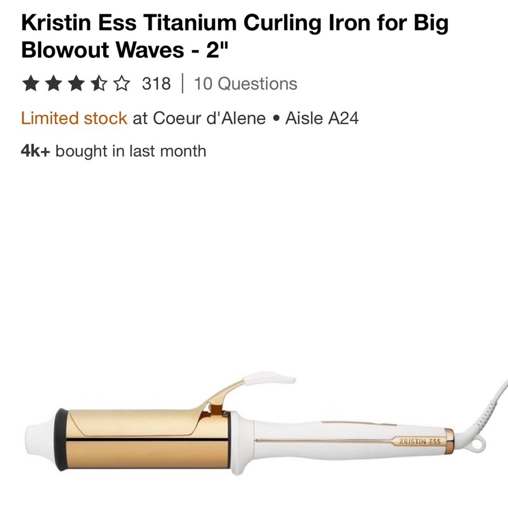 Kristin Ess Titanium Curling Iron